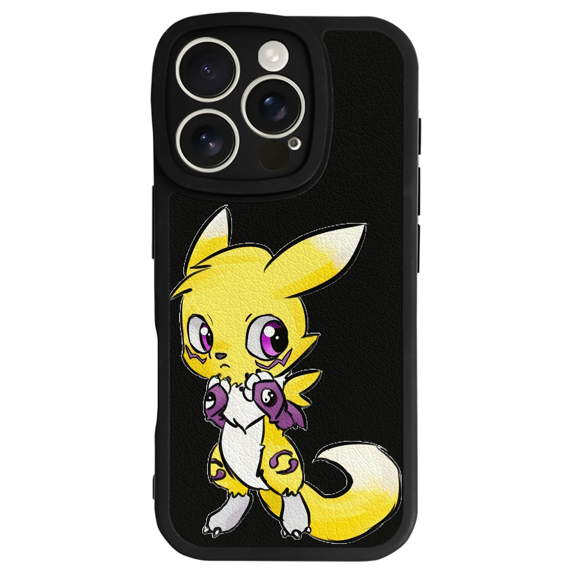 （画像用） Digimon デジタルモンスター/デジモン 【iPhone 16シリーズ対応】シリコンスマホケース（レザー調） 材質：シリコン